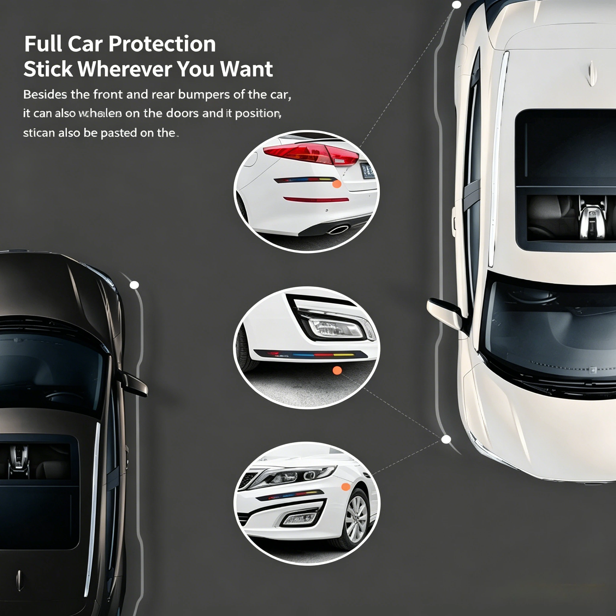 

Multi Model Fit Car Door Edge Anti-Collision Strip 4Pcs Set Anti-Scratch Protector Trim Self Adhesive No Damage To Paint