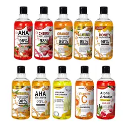 500ML Vitamin C AHA HYALURONIC& NICOTINAMIDE Face Serum Moisturizing Lightening Body Cream Honey&Almonds