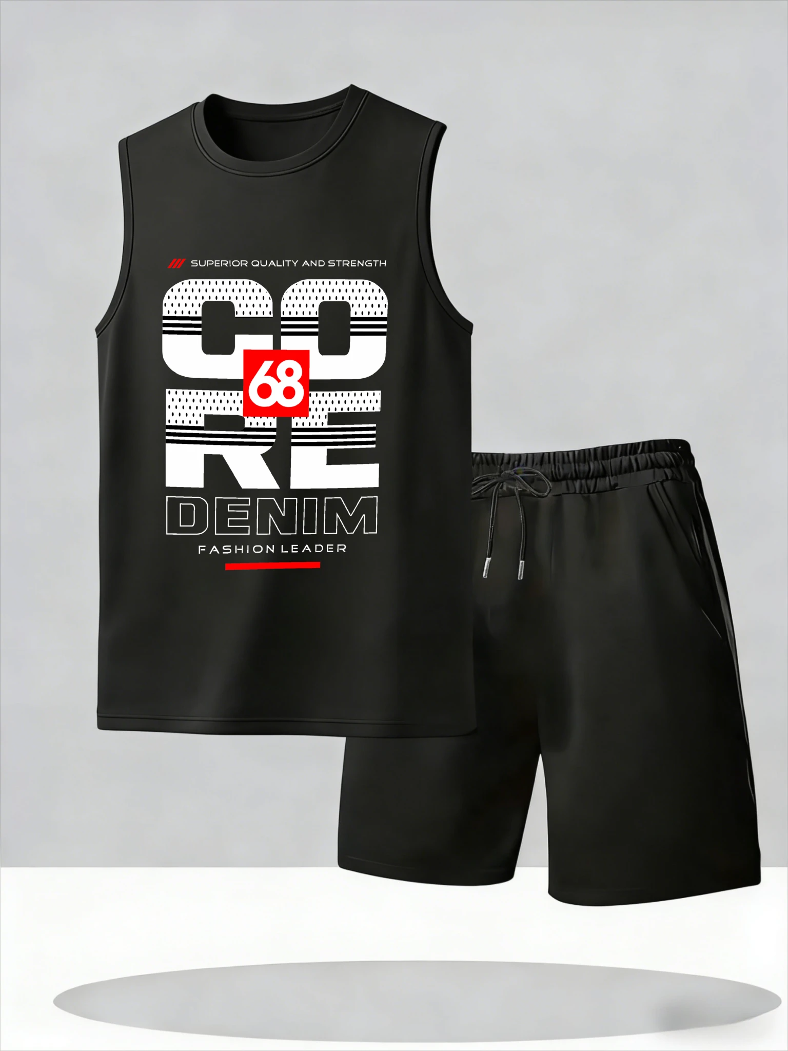 

Men's Tank Top Sets 2026 Summer Thin Quick Dry running Breathable Suit for man oversize sports two-piece crewneck beach seaside