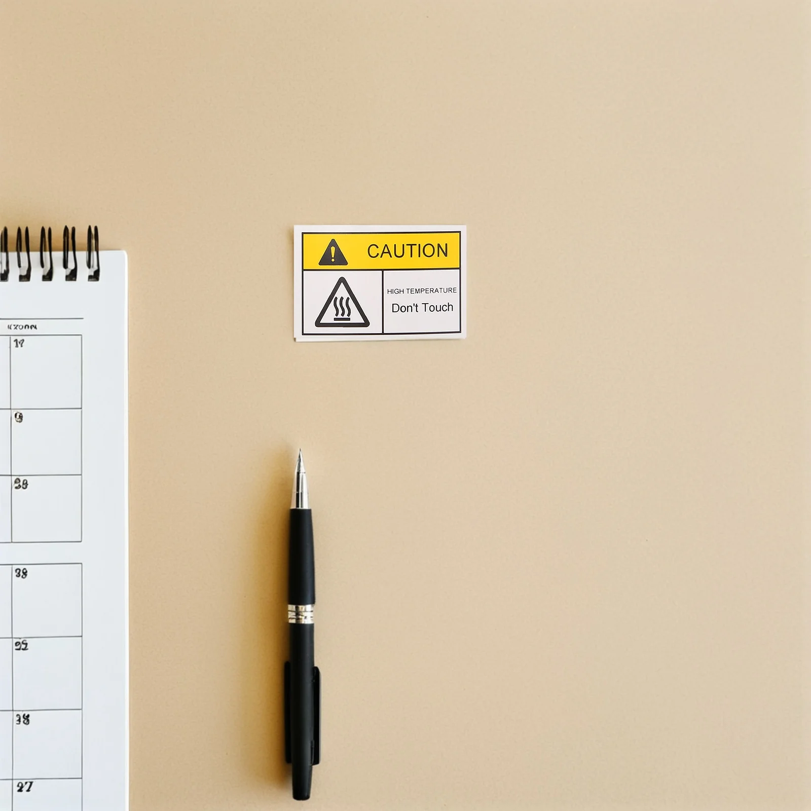 

10Pcs Hot Warning Sticker High Temperature Label Adhesive Do Not Touch Sign for Machinery Factory Lab Use Hot Warning Label