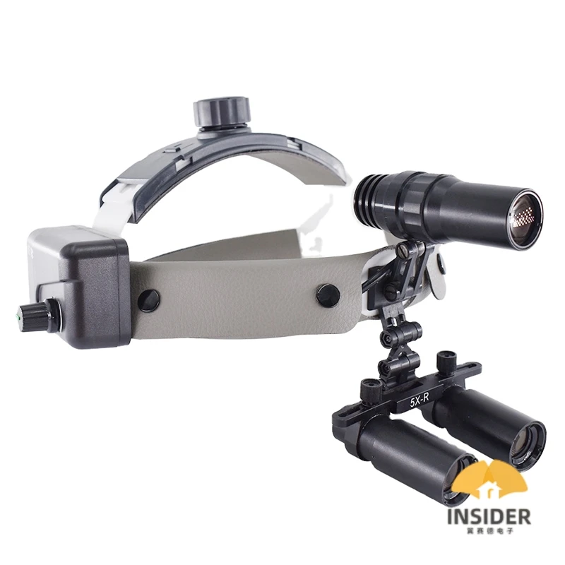 Dental 5X Surgical Loupes With 5W Headlight Medical Surgical Dental Binocular Loupes Glasses Magnifier Dentistry Other Equipment