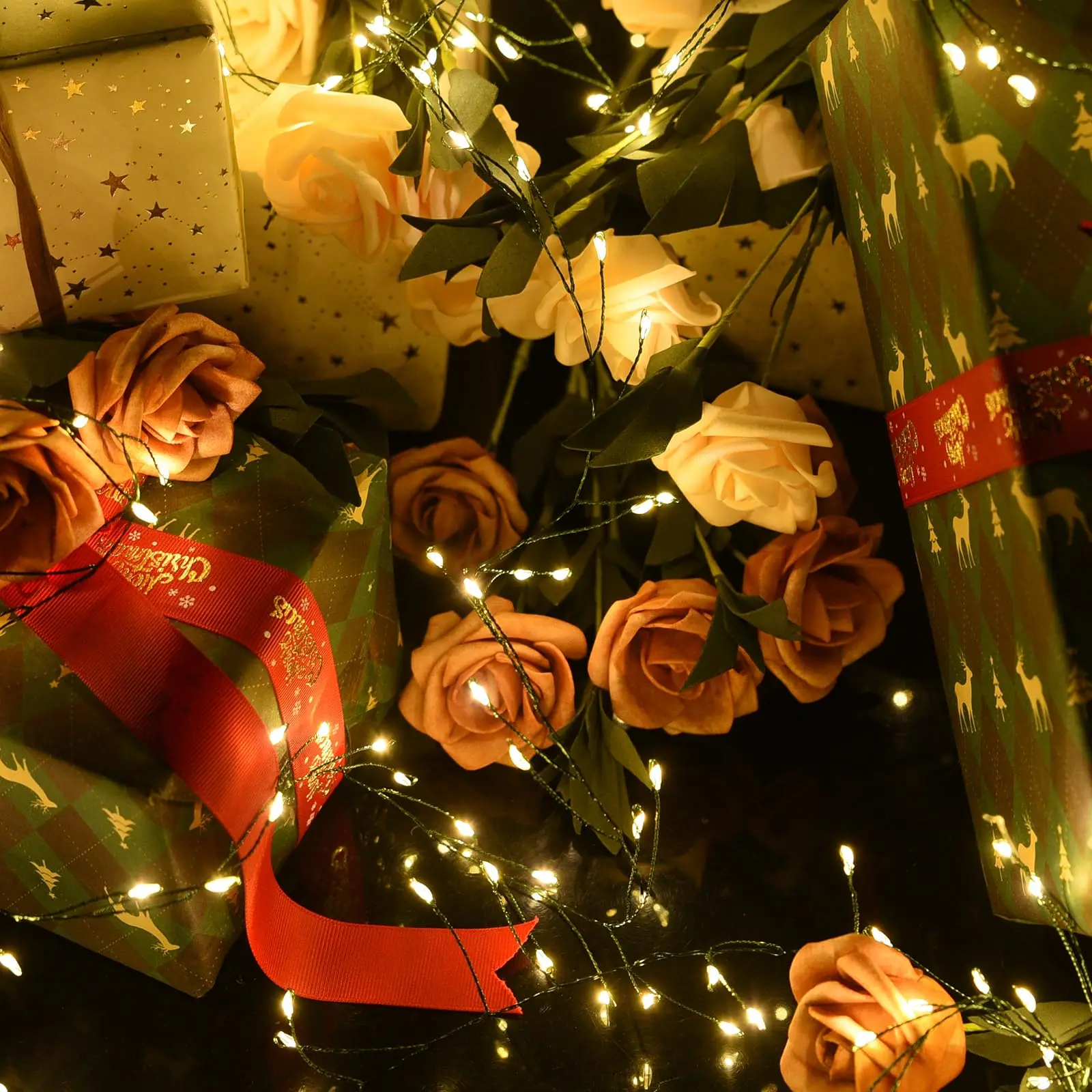 أضواء خرافية للكريسماس مقاومة للماء ، أضواء خضراء ، ديكور الحديقة ، إضاءة الأعياد لحفلة عيد الميلاد ، في الهواء الطلق ، 36 متر #3