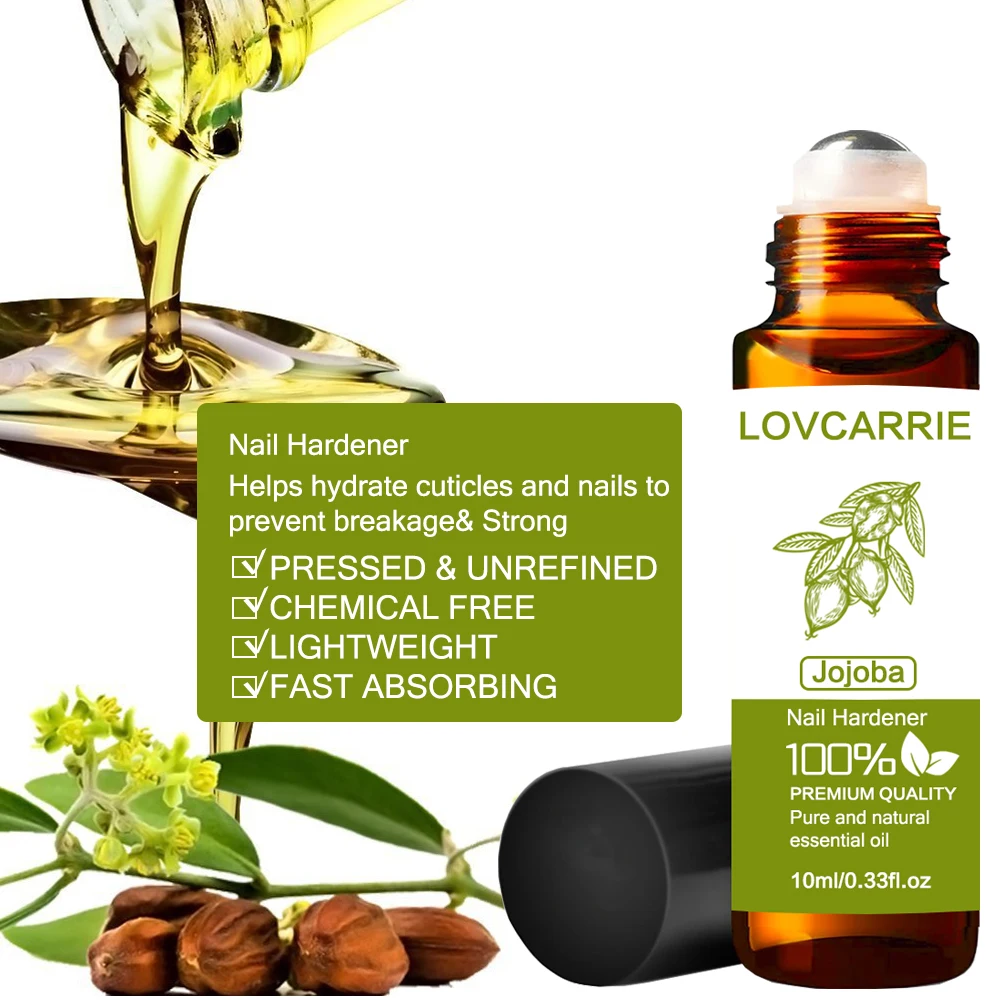 Lovcarrie Jojoba น้ำมันหนังกำพร้าบำรุงเล็บ, Essential สารอาหารสำหรับซ่อมแซมเล็บใช้ประจำวันเซรั่มดูแลหนังกำพร้า