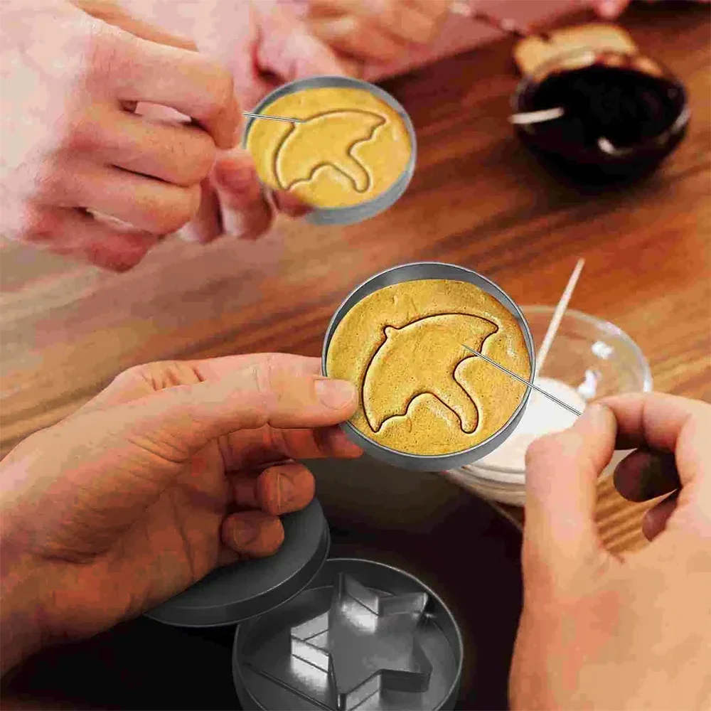 8pcs/set Korean Dalgona Candy Making Kit Multifunction Interesting Korean Cookies Game Tools Perfect Gift for Party Game Molds