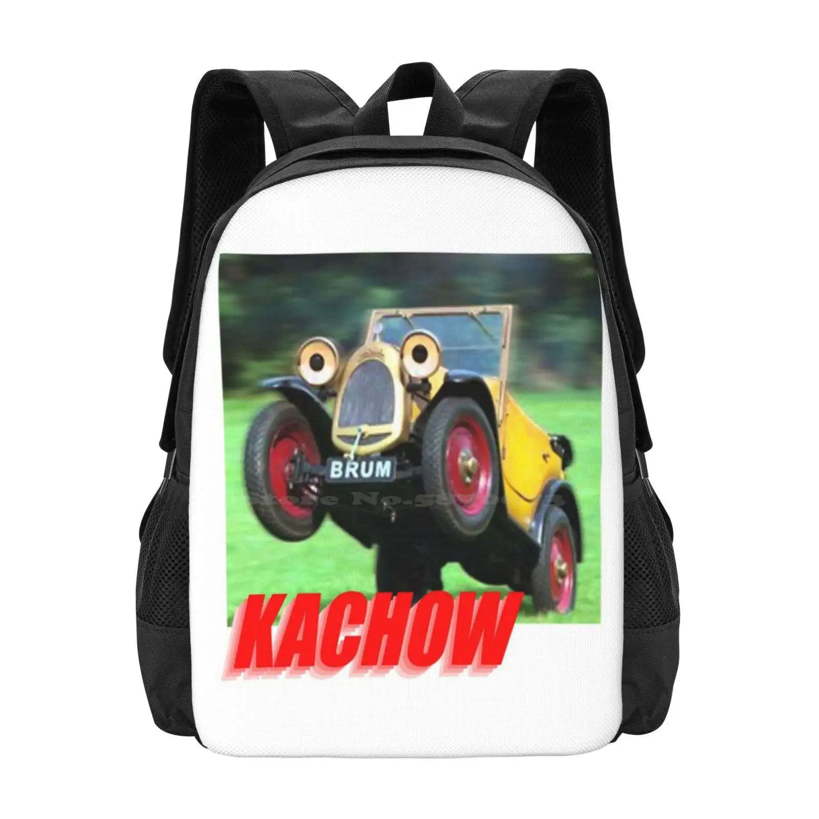 Kachow Pattern Design Laptop Travel School Bags Saying Kachow Kachow Lightning Kachow Cars Movie Kachow Kachow Mcqueen Kachow