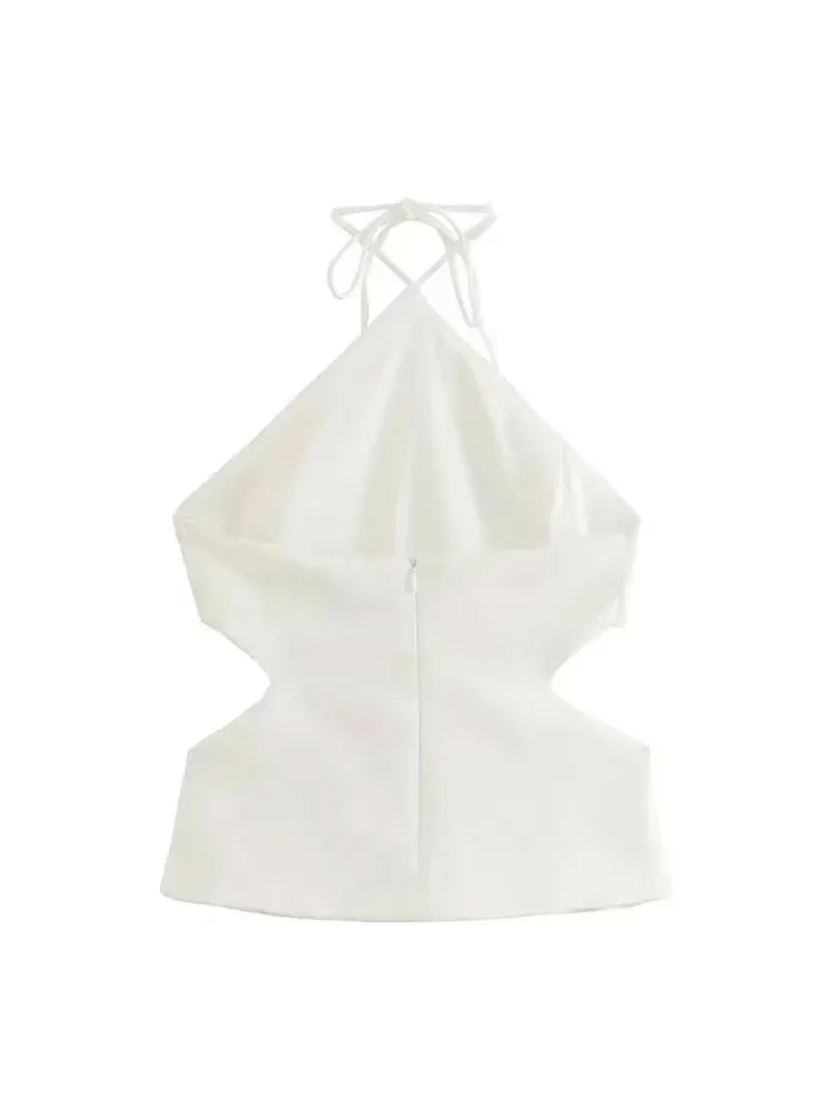 Women\'s Backless Halter Neck Tank Tops, Female Camis, Tied, Hollow Out, Sexy, Fashion