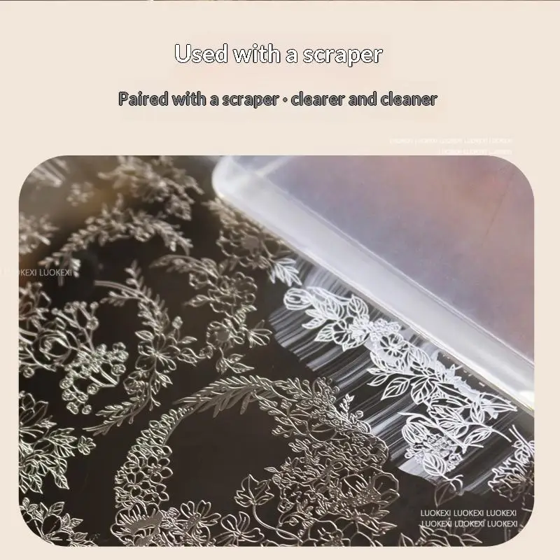 French Lace Flower Butterfly Nail Art Stamping Plate Easy to Operate Reusable DIY Manicure Tool for Nail Art Hobbyists Beginner