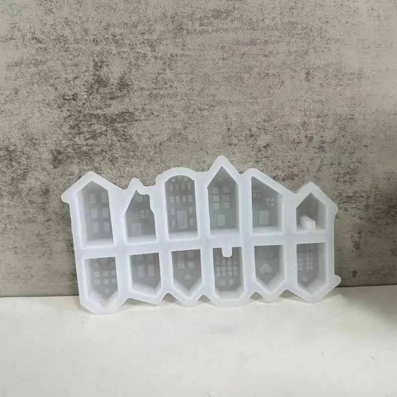 40GB Versatile Home Decoration Silicone Mold Windowed Small House Ornament Mould