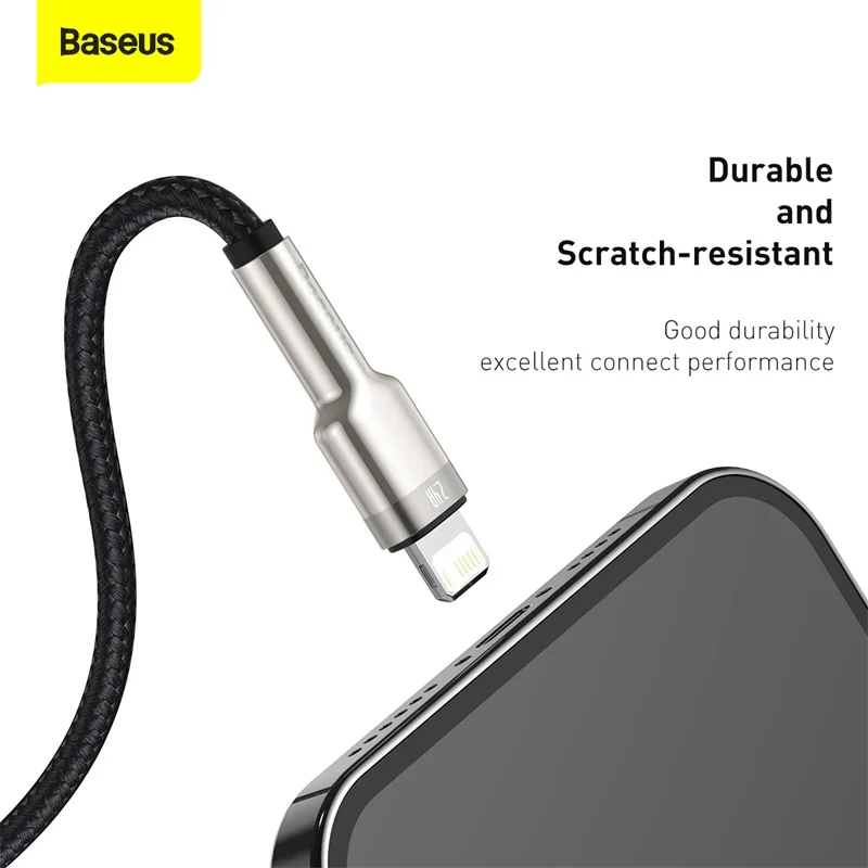 Baseus Cafule Series Metal Data Cable USB For IPhone 2.4A Or Type-C to IPhone PD 20W