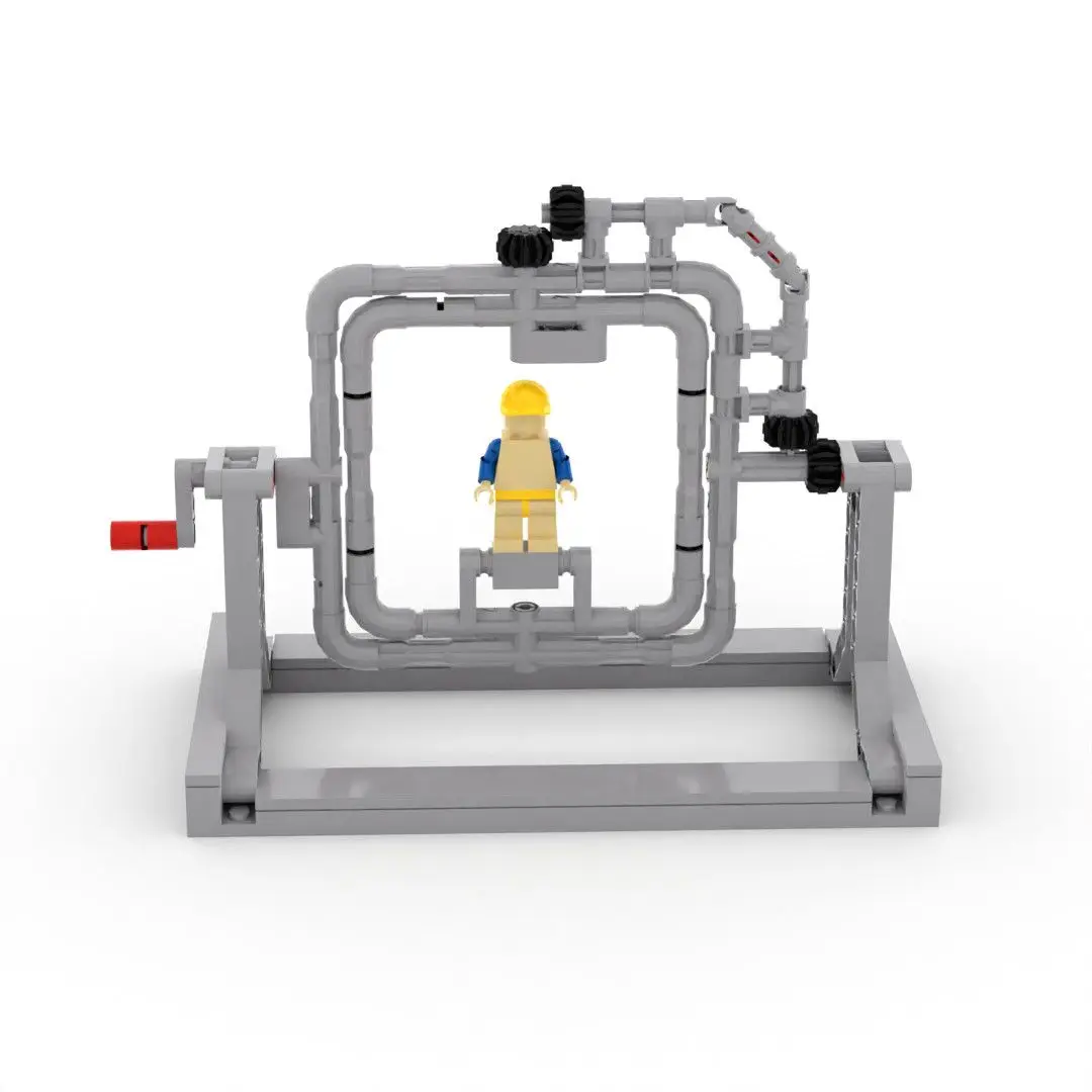 Small Engineer, Domestic Building Block Robot, Gear Mechanical Model Assembly, 3D Dizziness Machine Set, Teaching Aid MOC