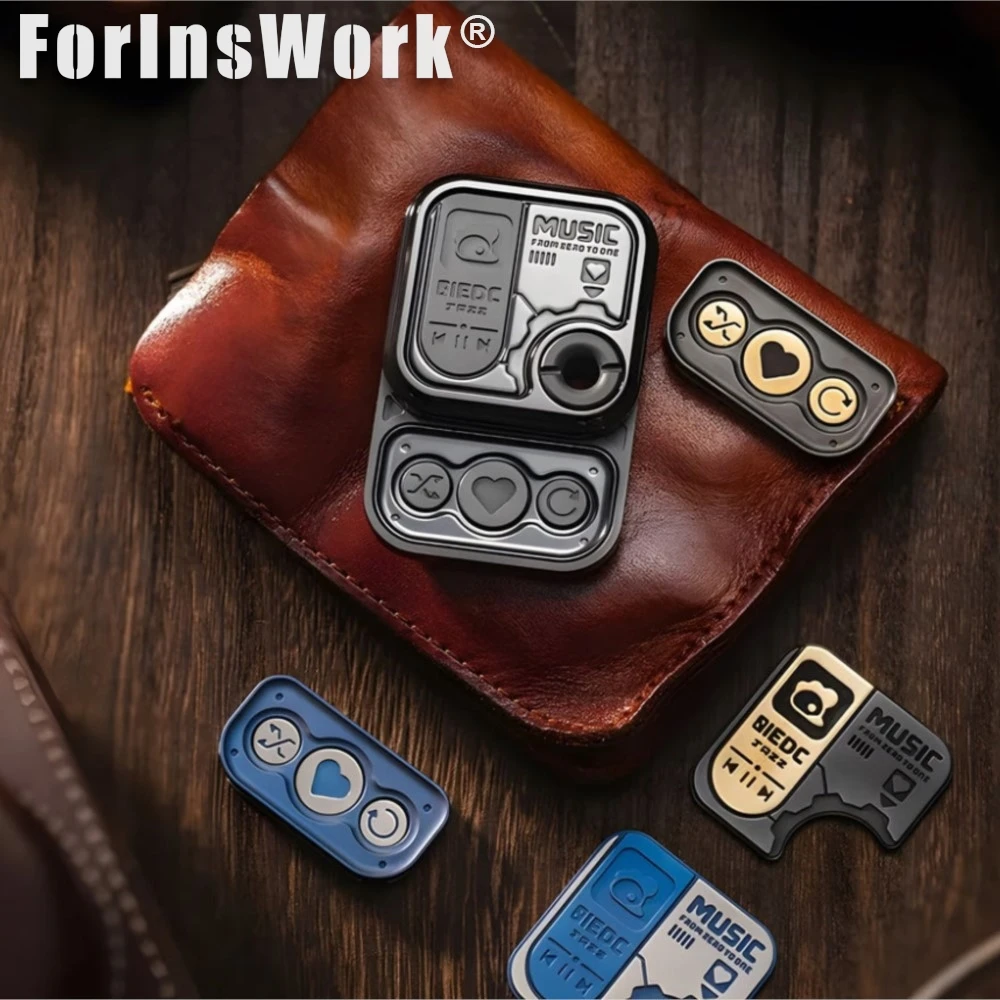 01EDC Slider CDMackey Zirconium Retro EDC Fidget Slider PEEK Track Modular Interchangeable Parts Stress Relief Toy