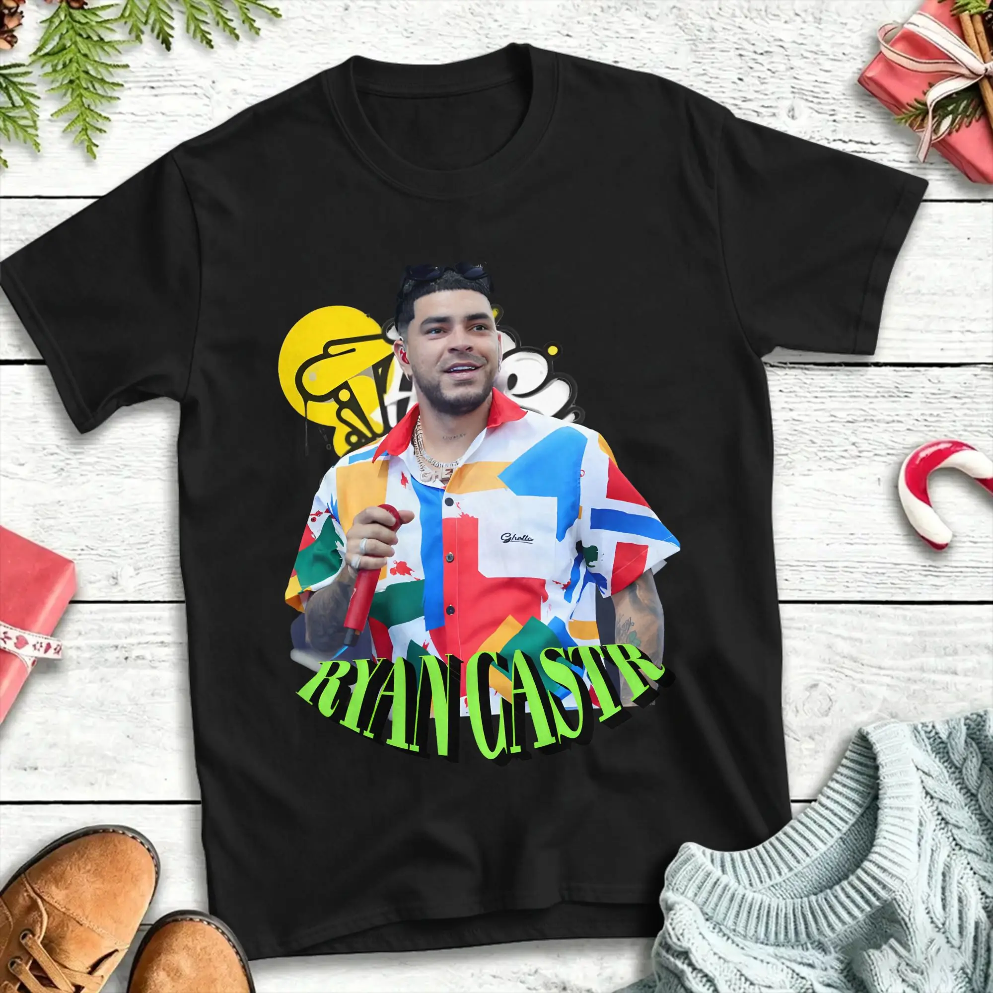 Ryan Castro singer  T-Shirt Beach  100% Cotton T-Shirts For Male Novelty Design Tshirt Short-Sleeved Vintage Tees