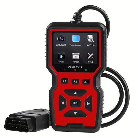 V519 Professional Obd2 Scanner - Usb-Powered Automotive Diagnostic Tool with Real-Time Data Stream, Full-Featured Obd Ii Testing (I/M Ready, Bod2/Eobd), Clears Engine Fault Lights, Reads/Erases Codes for Most Vehicles, Automotive Maintenance, Ergonomic Design, Durable Plastic Casing