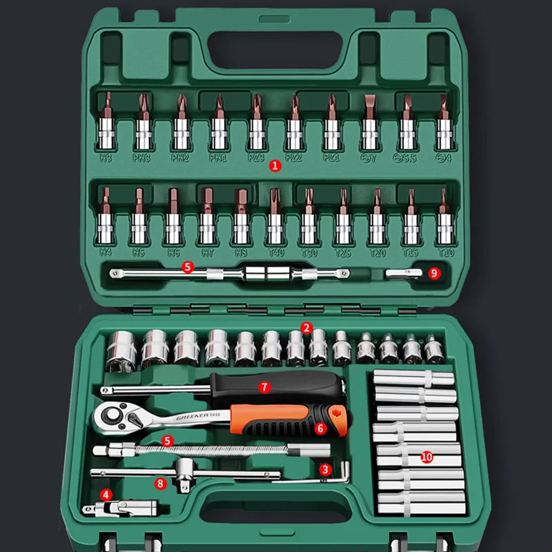 Imagem -05 - Auto Repair Tools Box Sets Chave Eletricista Anti-queda Case Impermeável à Prova de Choque Safety Parts Organizer Anti-queda Toolbox Novo