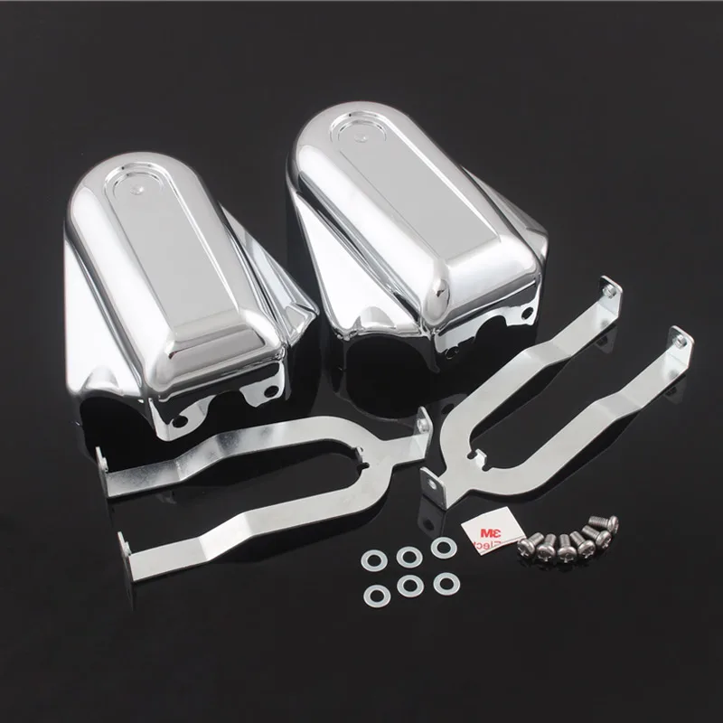 Zestaw srebrnych osłon tylnej osi wahacza do motocykli Harley Softail Heritage Deluxe FLSTFBS FXCW FXCWC FXSB FXSBSE modele 2008-UP