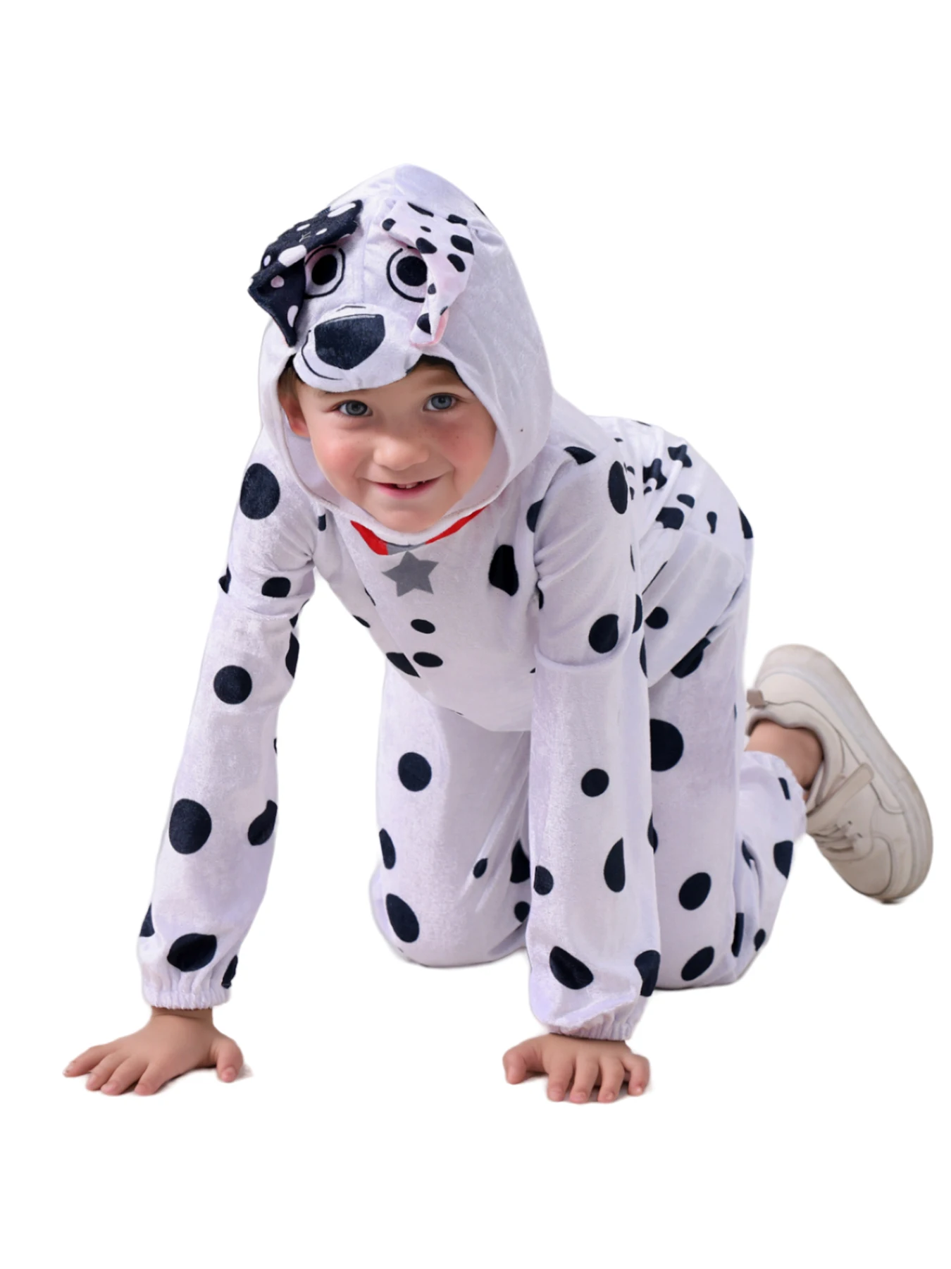 Kids Boys Girls Animal Dalmatians Lovely Dog Cosplay Fancy-dress Halloween Carnival Themed Party Costume Size XS To L