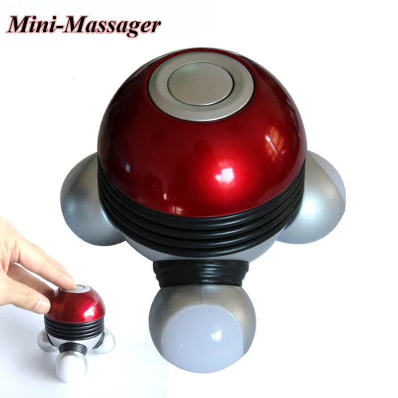 Mini Portable Hand Held Body Vibrating Massager with LED Light for Head Neck Legs Pain Release