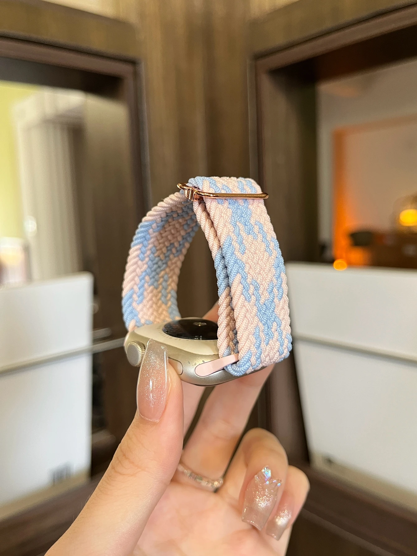 Elastic force Correa For Apple Watch band nylon women Ultra 10/9/8/7/6/5/4/3/2 SE 38mm 40mm 41mm 42mm 44mm 45mm 46mm 49mm Strap