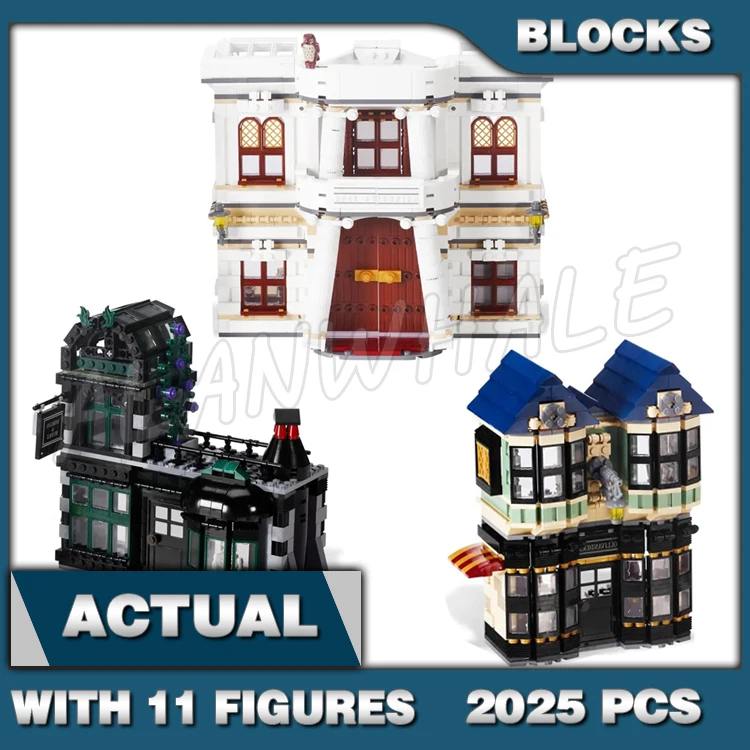 2025pcs Magical World of Wizards Alley Wand Shop Trading Street Vanishing Cabinet 16012 Building Block Toy Compatible With Model