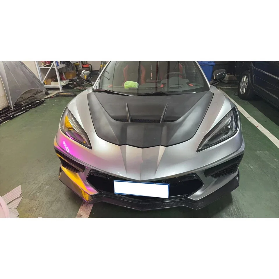 

Unpainted FRP ZR1 Style Hood For Corvette C8 Z51 Z06 2020+ Front Hood