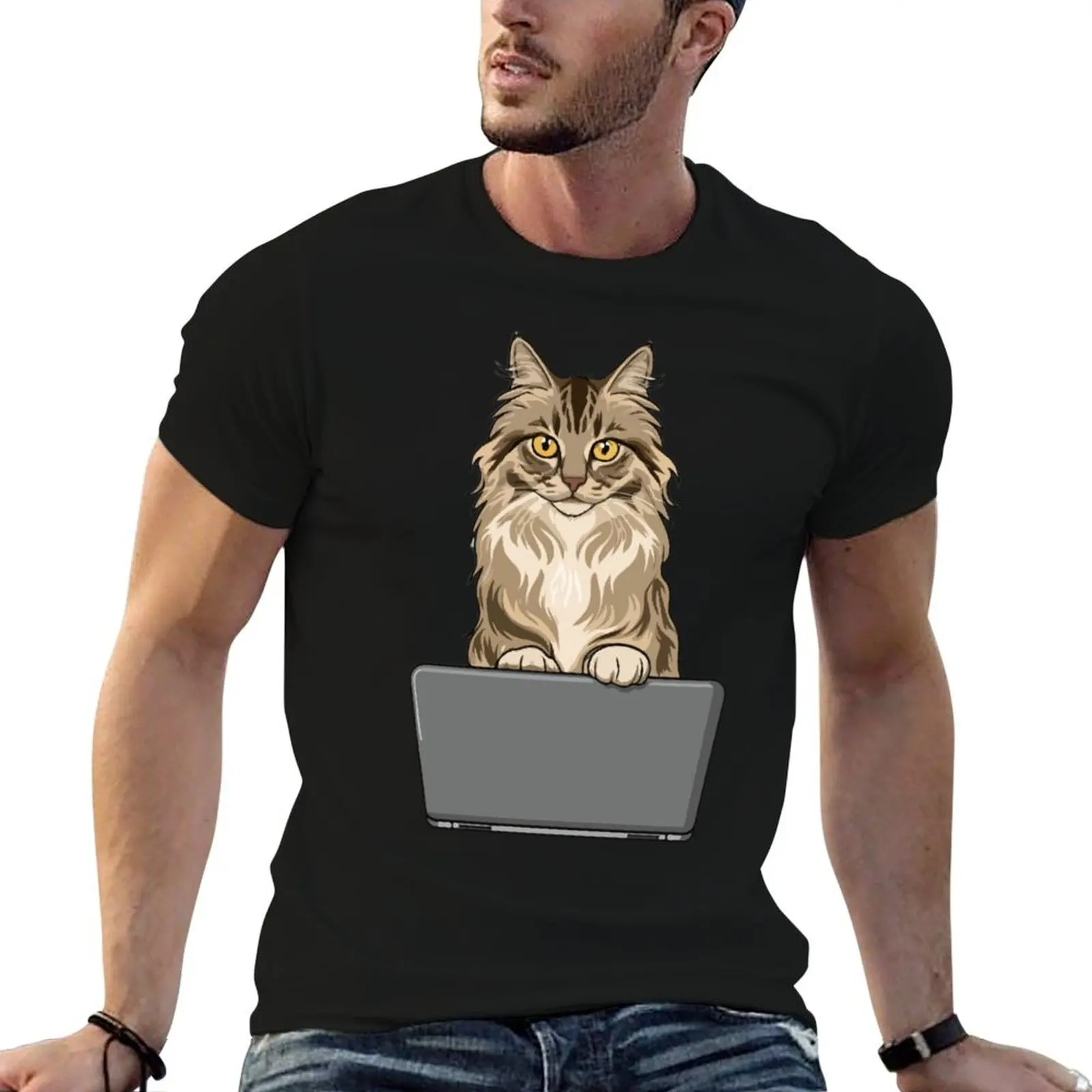 Siberian with laptop T-Shirt graphic t shirt vintage vintage clothes mens graphic t-shirts pack