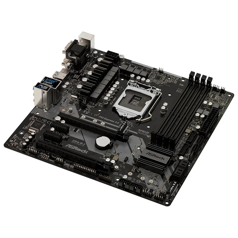 Imagem -05 - Asrock-placa-mãe Z370m Pro4 Placa-mãe Usada Micro-atx Ddr4 Suporte I78100 8600k