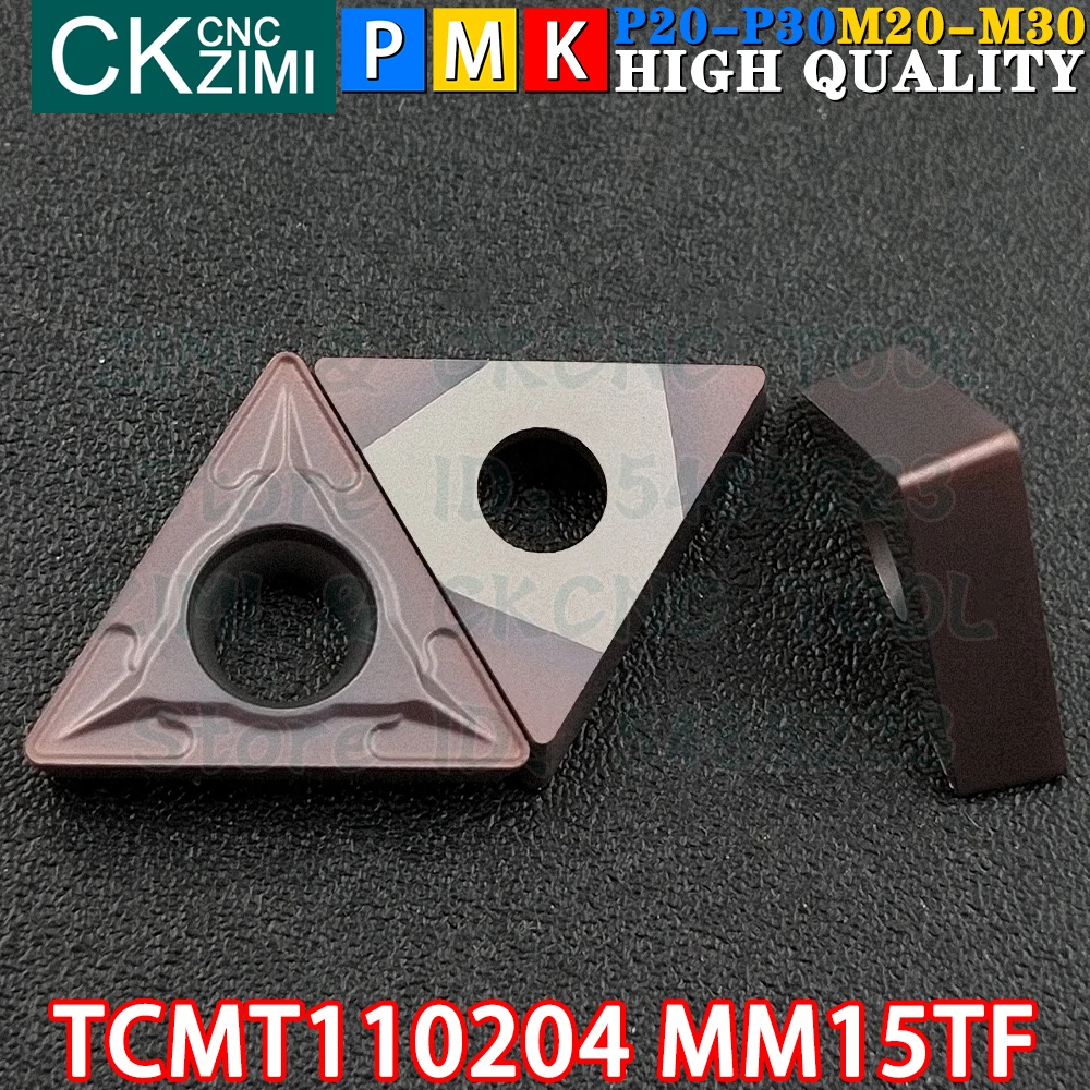 TCMT110204 MM15TF TCMT21.51 MM15TF Hardmetalen wisselplaten Externe Draaiwisselplaten Gereedschap TCMT1102 TCMT 1102 Cnc Mechanische Metalen Draaibank Snijgereedschap