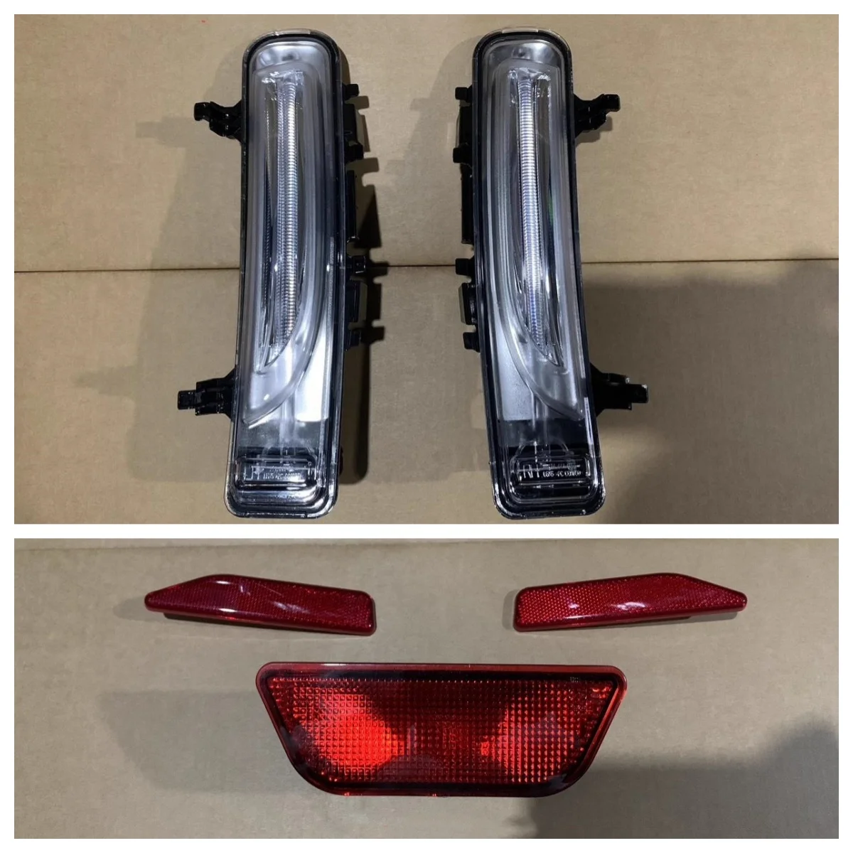 

For Ford Edge 09-14 Front bumper light Rear bumper Lamp Center Light Daytime Running Fog lamp