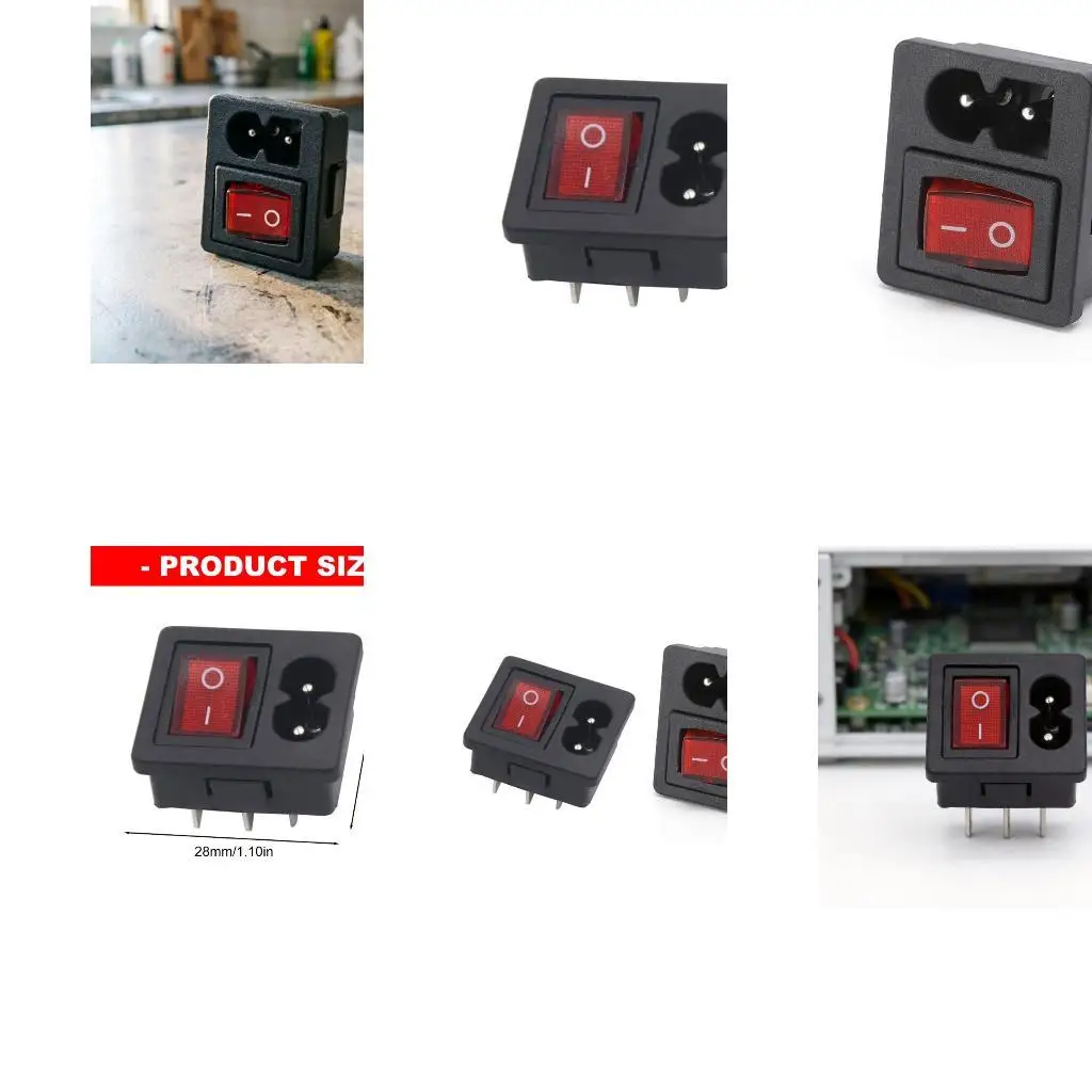 Portable 8 Format Electrical Socket with Switches Fast Replacement Command Block Plastic Texture for Various Appliances  D2RC