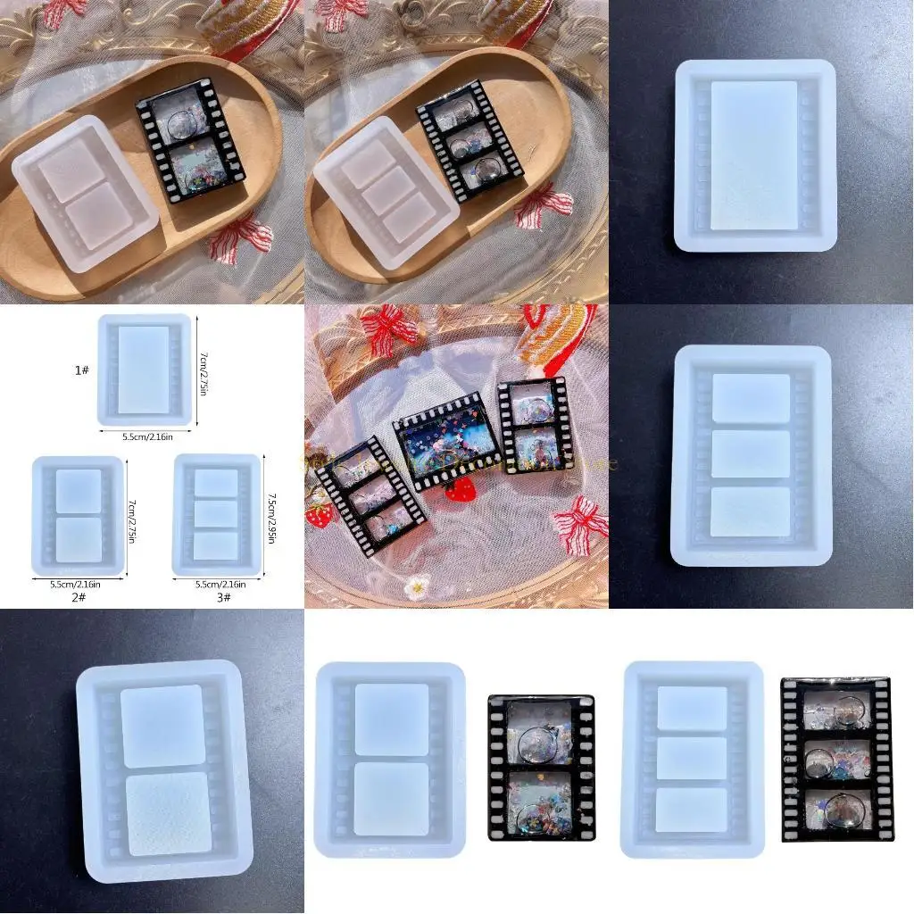 

D46E Film Photo Frame Mold Epoxy Silicone Mold Table Ornament Mold