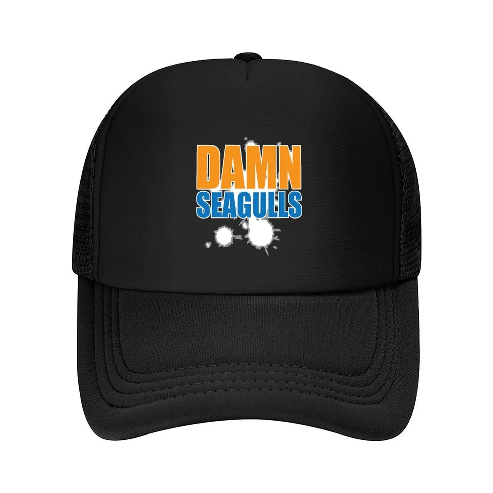 

Damn Seagulls Text With Bird Poop Splatters Baseball Cap dad hat hiking hat derby hat Woman Hats Men's