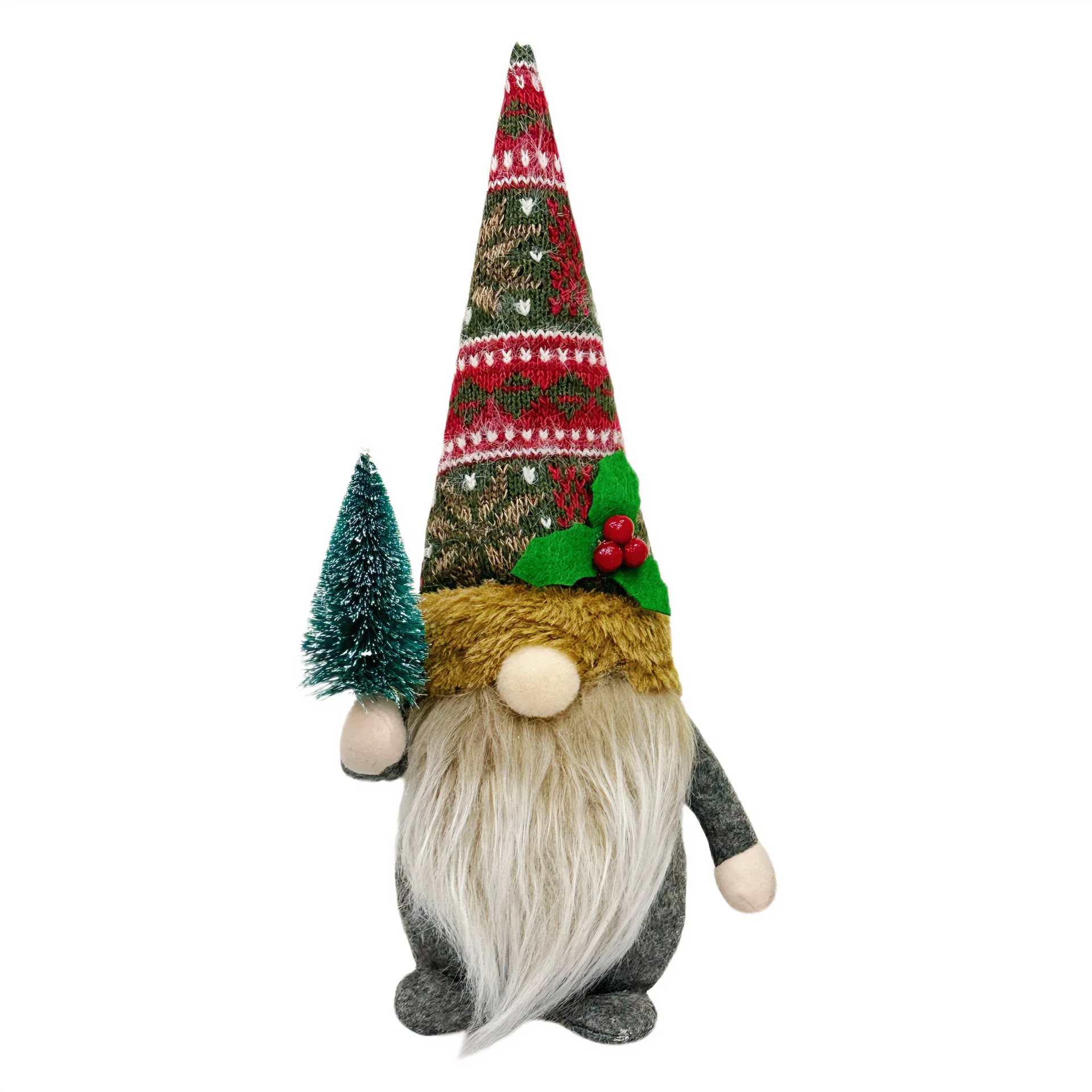 Nieuwe kerstversieringen: creatieve Amerikaanse landelijke dwergpoppen, bosman, gezichtsloze pop.