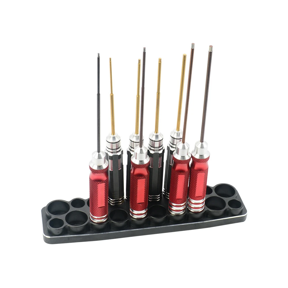 2PCS RC Model Aluminum Alloy Tool Tray Shelf Hex Screwdriver Tool Kit Stand Holder