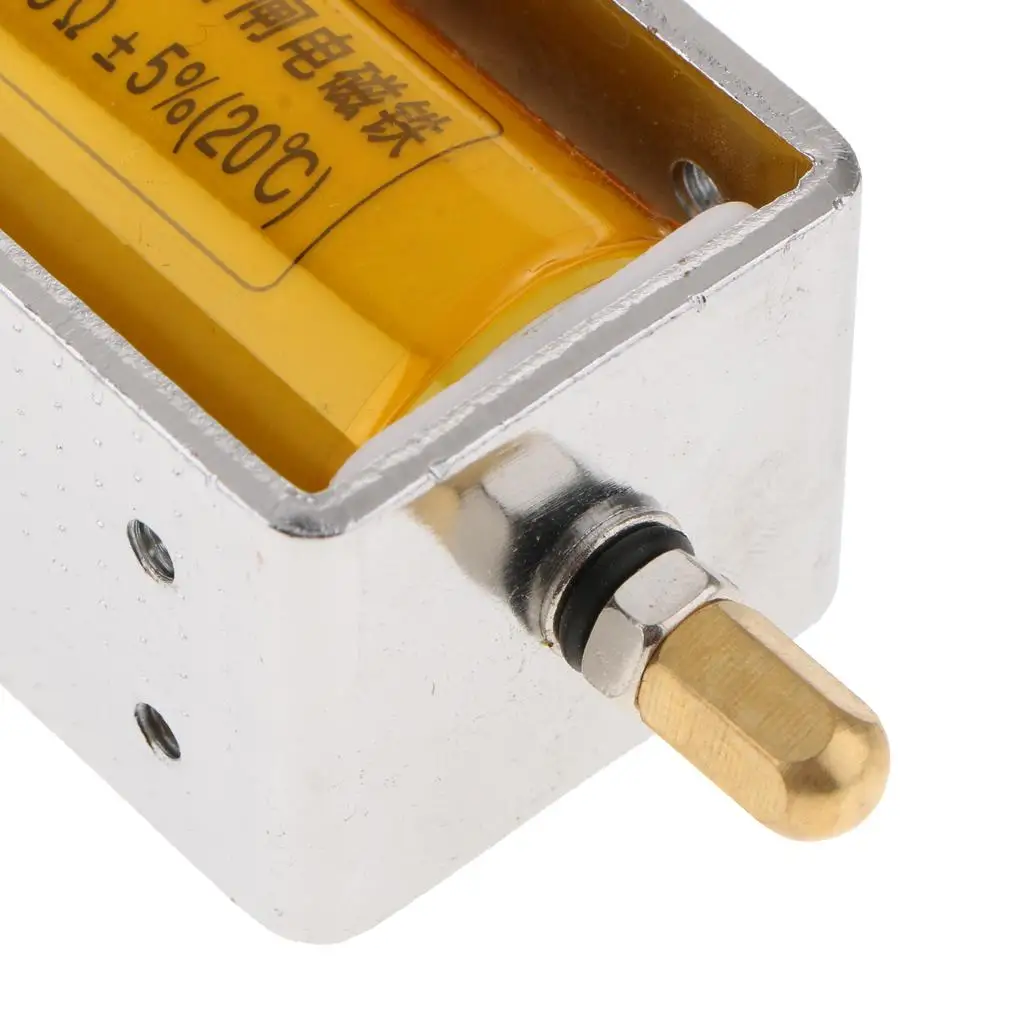 

Electric Solenoid Actuator Full Copper Coil 34.5mm Stroke Open Frame Design for Office Facility Machinery Automation