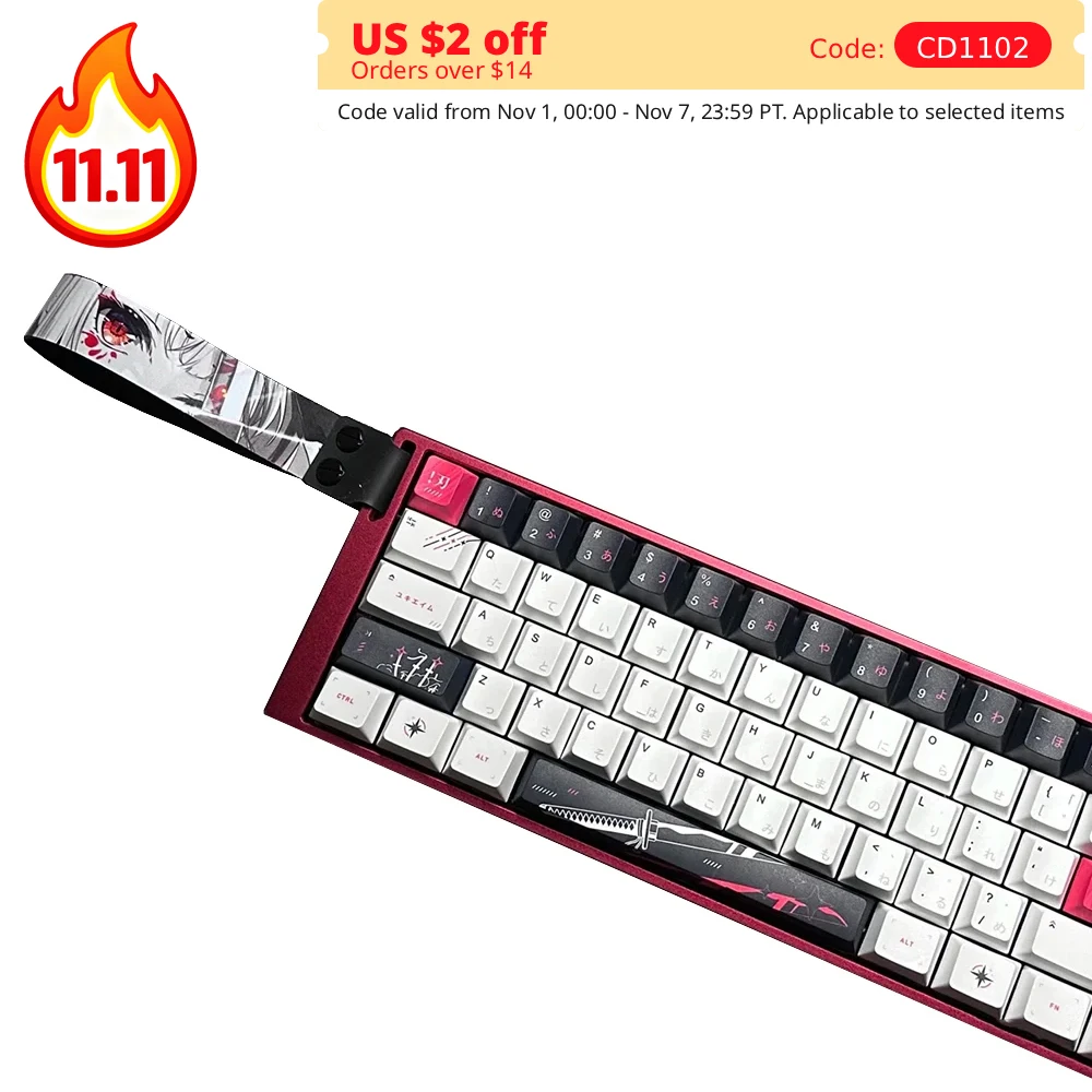 Japan Anime Yukiaim Keycaps Wooting Keycap Mechanisch Toetsenbord Cherry Profiel Dye Sublimatie Wit Zwart Cap 131 Toetsen