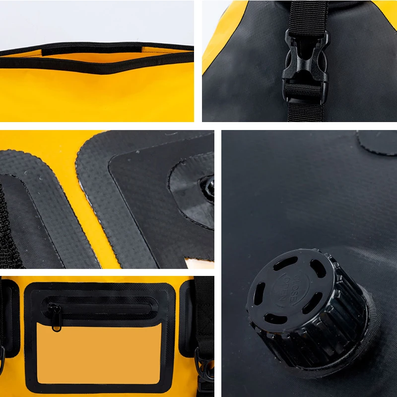 40L/66L PVC Large capacity Waterproof Multi-function Duffel bag Motorcycle bag Riding Hiking Fishing Trip