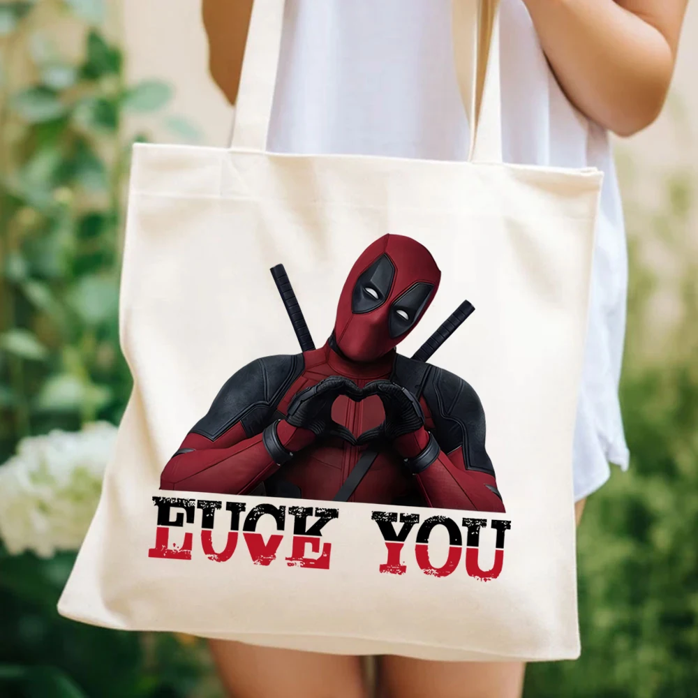 Movie Inspiration Dead Man Pool Tote Bags Funny Movie Themed Novelty Women's Handbags Womens Halloween Bags for Women  Fall Bags