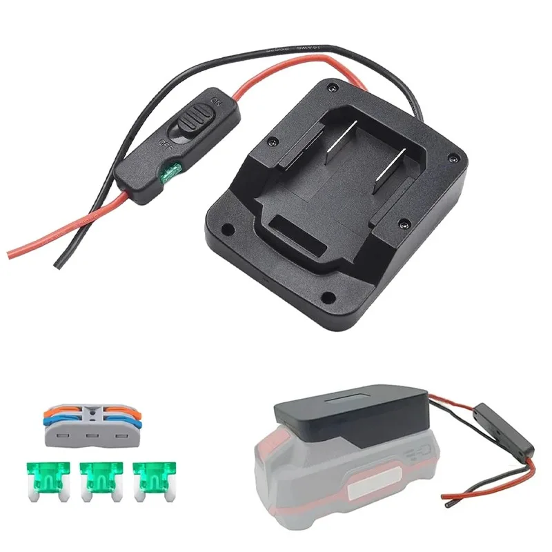 

for Parkside DIY Power Wheel Adapter for 20V Battery Converter Kit with Fuses Switch Battery Converter for Rc Car Toys Robotic