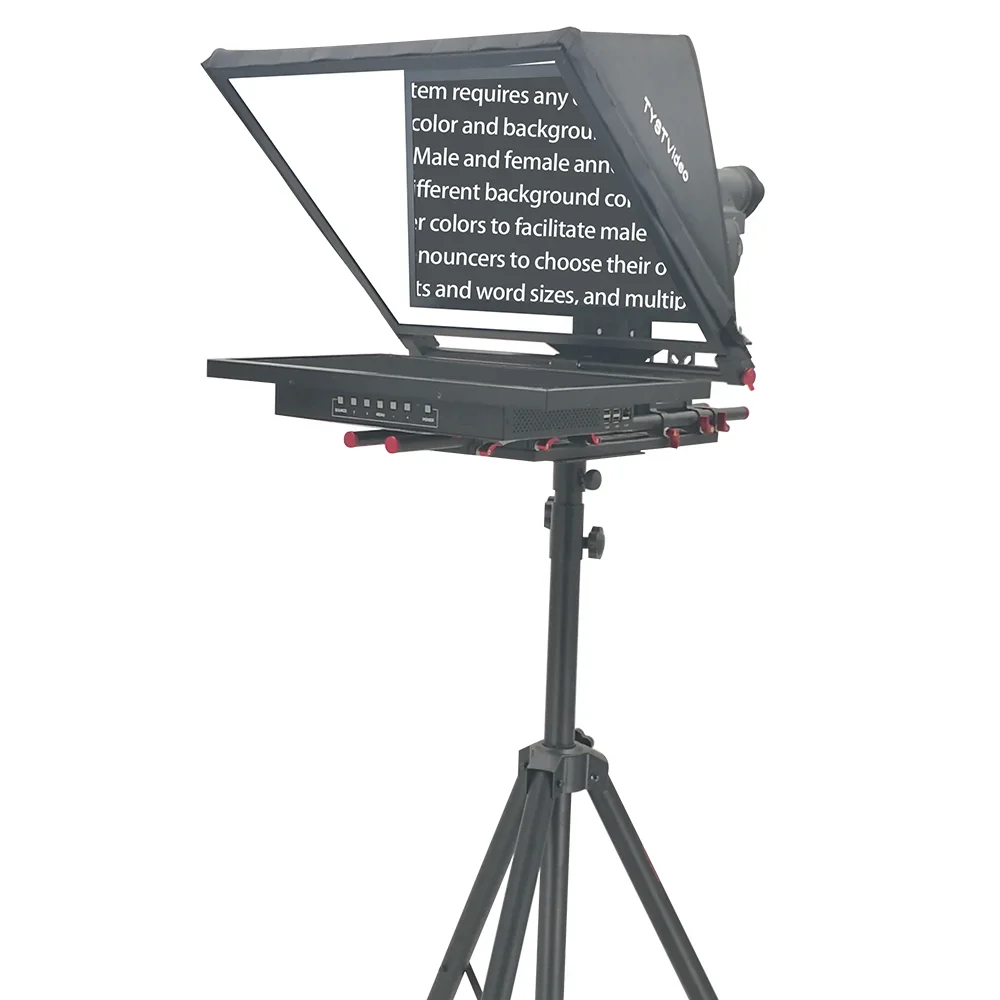 24M1 TELEPROMPTER FactoryOutlet 24-calowy pojedynczy wbudowany monitor do studia transmisji na żywo z bezprzewodowym pilotem i statywem