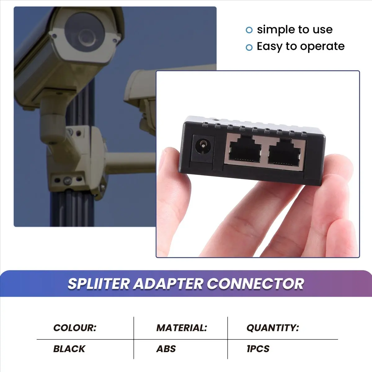 L77A Poe Splitter Poe Injector Rj45 Dc 5.5Mm x 2.1Mm Input Passive Poe Injector Splitter Adapter Connector For Ip Network Camera