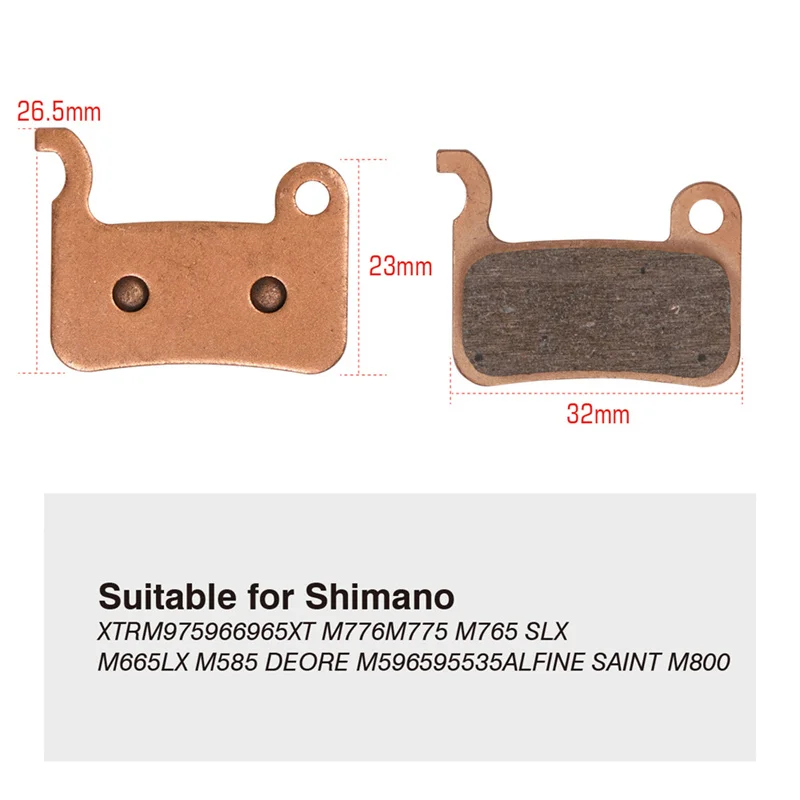 CNC MTB Bike Hydraulic Disc Brake Pads Sintered For SHIMANO DEORE XT XTR AVID Elixir Cycling Bicycle Brake Accessories 2 Pairs