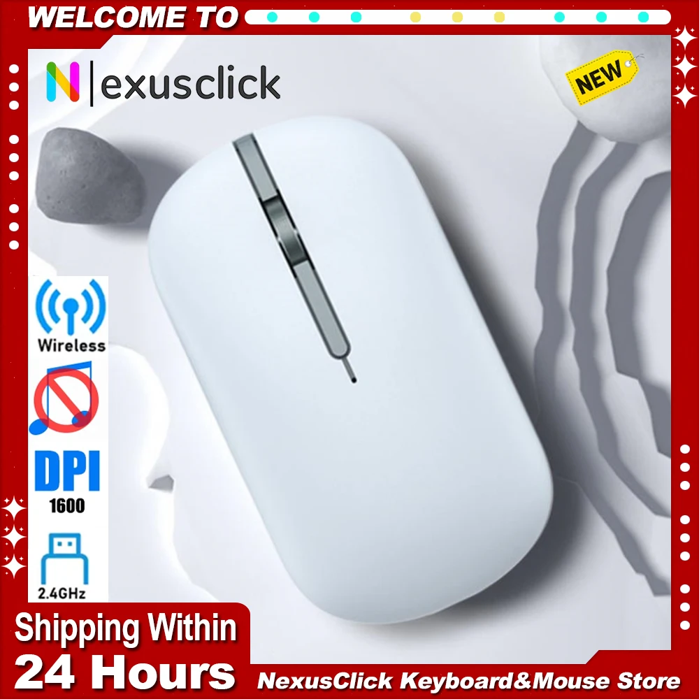 2.4G Wireless Mouse Silent 1600DPI Adjustable Mice Ergonomic 4Keys Gaming Magnetic cover Mouse or PC Gamer Computer Desktop