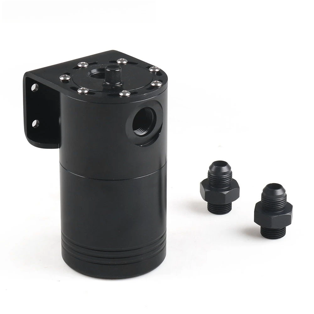 

600ML Aluminum Oil Catch Can with 2x AN10 Fittings - Universal Baffled Design for Turbo/NA Engines