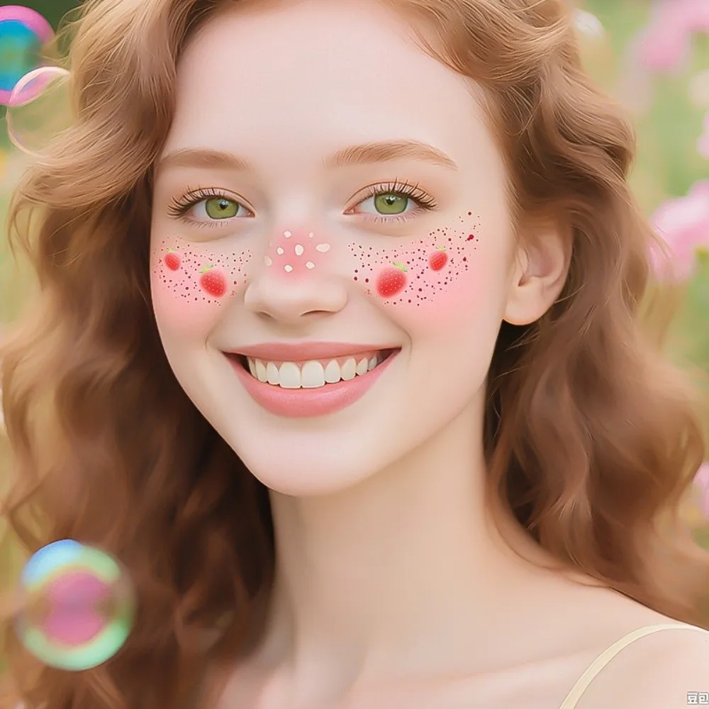 

6Pcs/Set Waterproof Freckles Blush Stickers Long Lasting Facial Art Face Temporary Tattoos Disposable Makeup Stickers