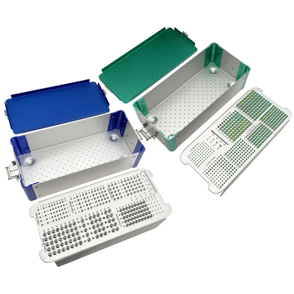 Locking Screw Sterilization Box Veterinary Bone Medical Surgical Instrument Pet 1.6/2.4/3.2/4.0mm Animal Cortical Screw Box