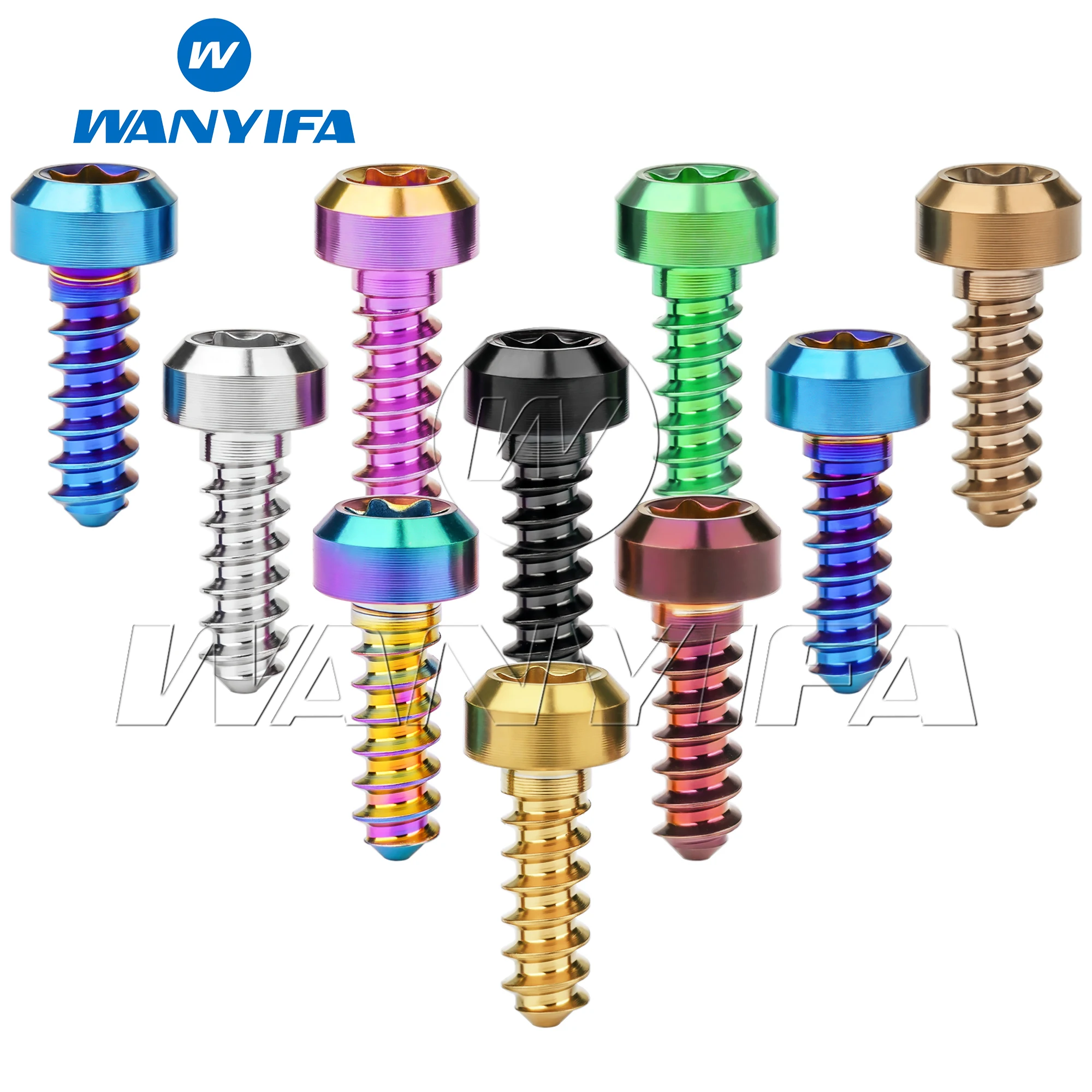 Wanyifa Titanium Alloy Bolt Chamfered Head Internal Hex Self-Tapping Screw for Bicycles and Motorcycles
