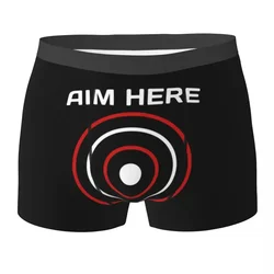 Boxer Underpants Shorts Aim Here Darts Players Bullseye Target Shooting Club Panties Male Breathable Underwear for Homme Man