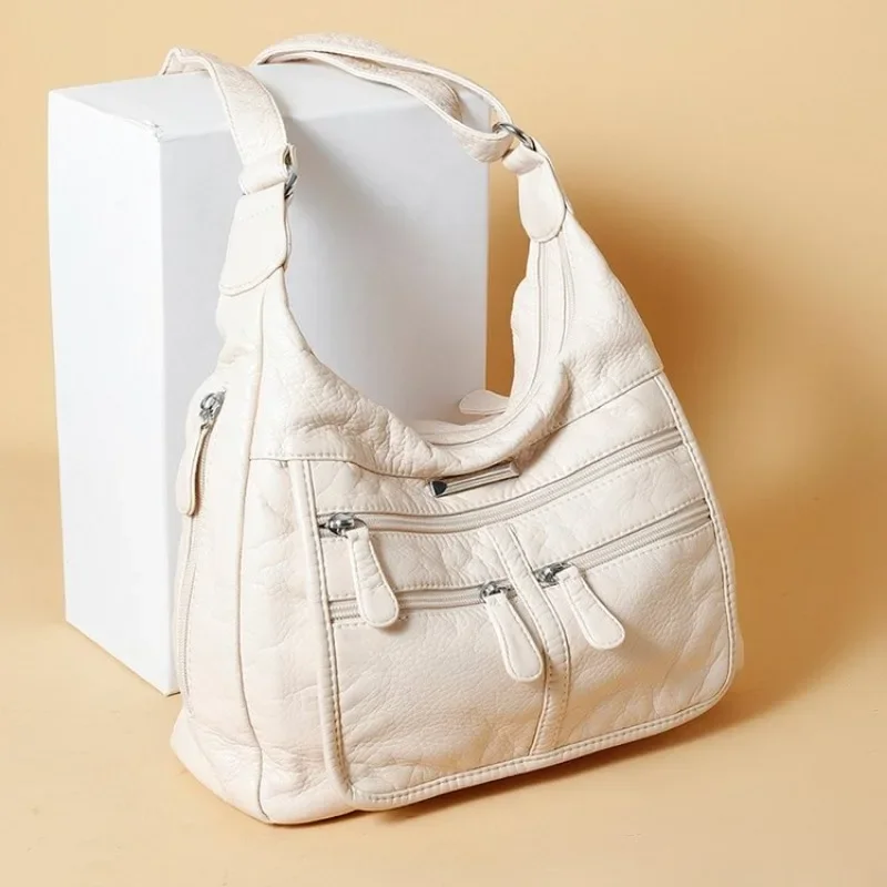 Classic Fashionable Diaper Bags For Women Designer Leather Shoulder Bag Elegant Minimalist Vintage Large Capacity Luxury