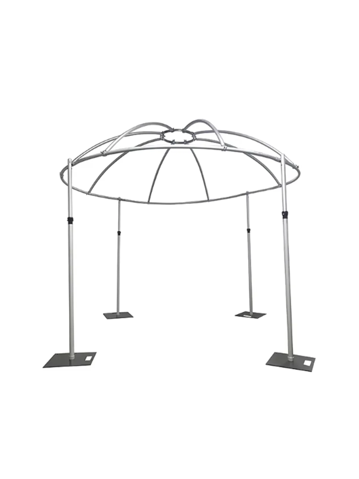 

10FT Dome Backdrop Stand,Wintina Metal Balloon Arch Stand,Adjustable Heavy Duty Pipe and Drape Stand for Wedding Decor,Event