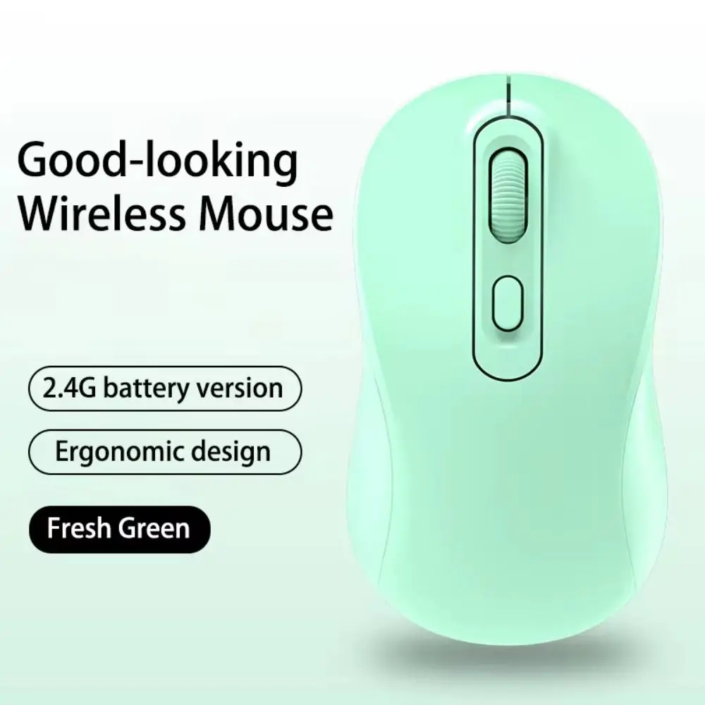 2.4GHz Macaron Wireless Mouse 1600DPI Low Energy Consumption Ergonomics Wireless Mouse Noiseless Convenient